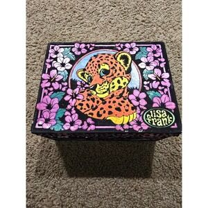 Vintage Lisa Frank Hunter the Leopard Jewelry Box w/Drawer Trinket Jewelry 90s